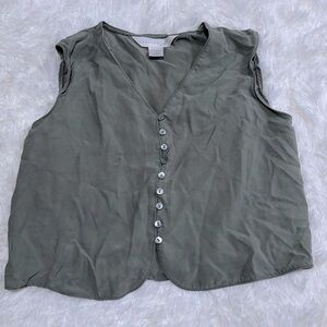 Express Silk Button Down Shirt